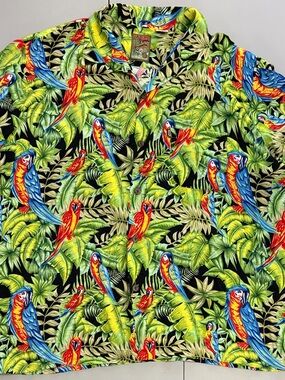 Pineapple Connections Tropical Rayon Button-Up — Multi